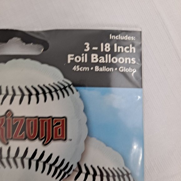 MLB Arizona Foil Balloons baseball Three Pack 18 In - Picture 3 of 7